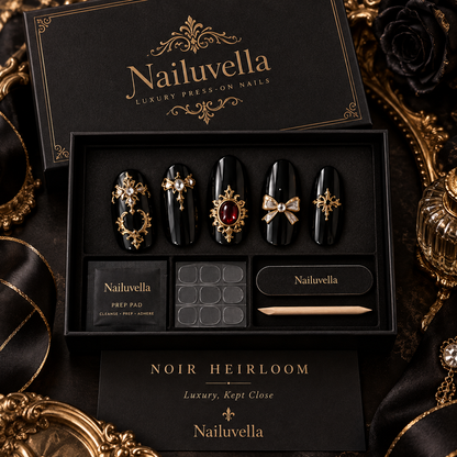 Nailuvella®| Noir Heirloom Press-On Nails❤️