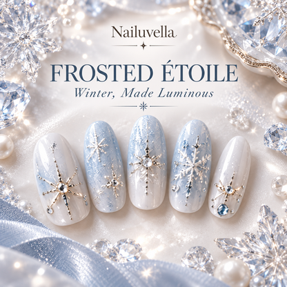 Nailuvella®| Frosted Étoile Press-On Nails❤️