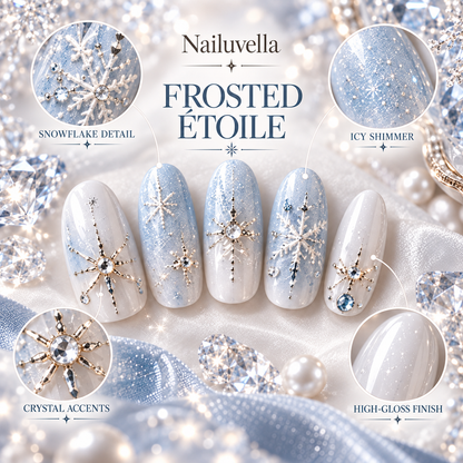 Nailuvella®| Frosted Étoile Press-On Nails❤️