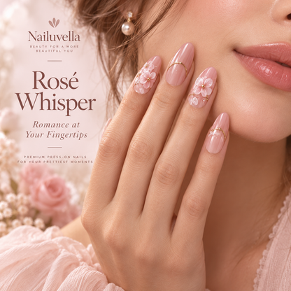Nailuvella®| Rosé Whisper Press-On Nails ❤️