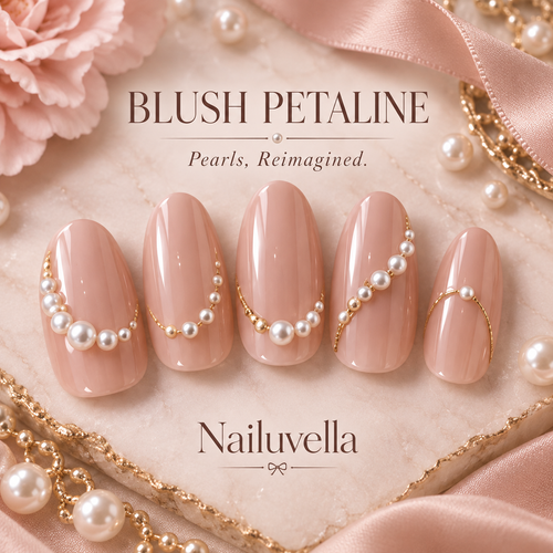 Nailuvella®| Blush Petaline Press-On Nails ❤️