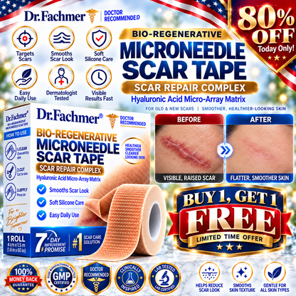 🔥 𝐎𝐟𝐟𝐢𝐜𝐢𝐚𝐥 𝐒𝐭𝐨𝐫𝐞丨Dr.Fachmer® 🩹 Bio-Regenerative Microneedle Scar Tape——Remove all kinds of skin scars