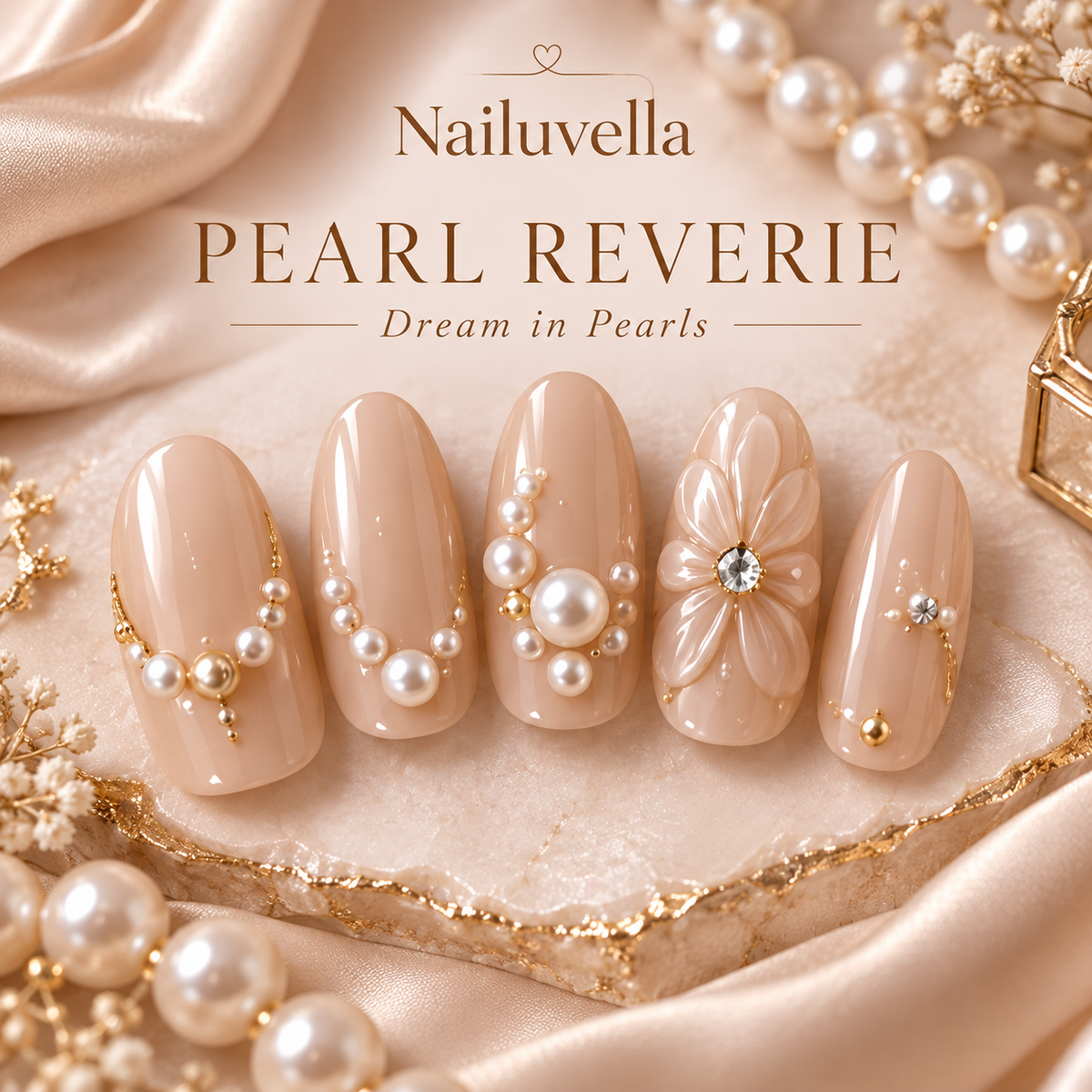 Nailuvella®| Pearl Reverie Press-On Nails❤️