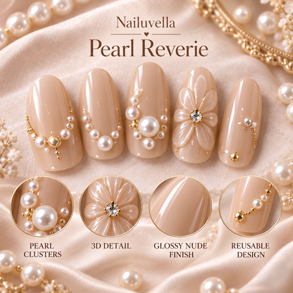 Nailuvella®| Pearl Reverie Press-On Nails❤️