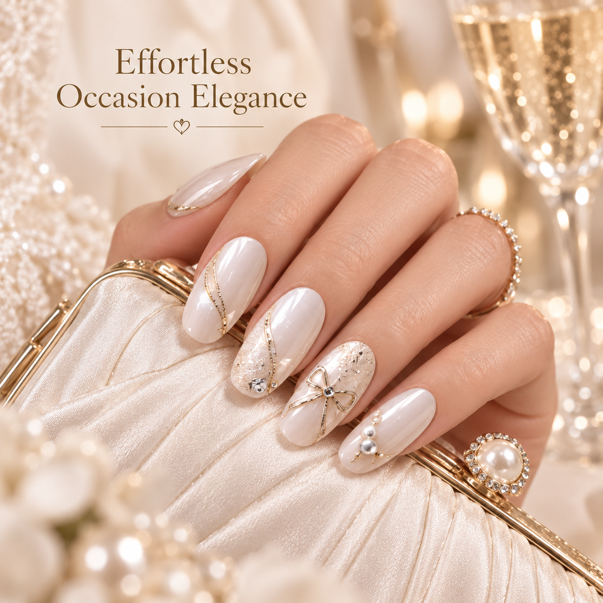Nailuvella®| Swan Luster Press-On Nails❤️