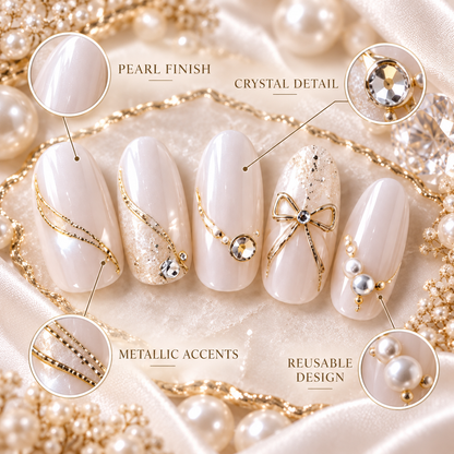 Nailuvella®| Swan Luster Press-On Nails❤️