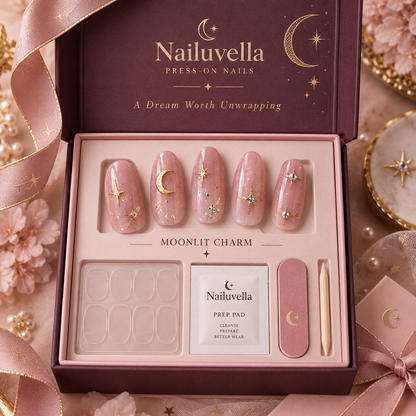 Nailuvella®| Moonlit Charm Press-On Nails❤️
