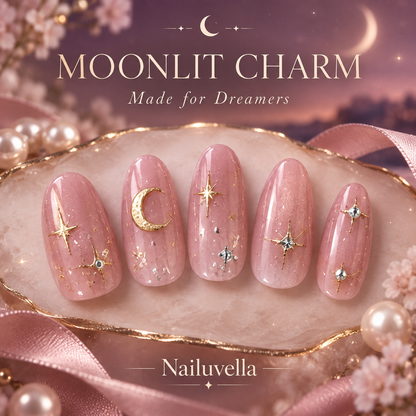 Nailuvella®| Moonlit Charm Press-On Nails❤️