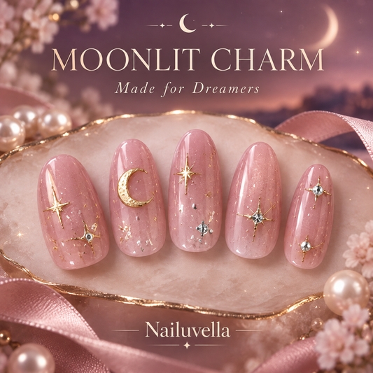 Nailuvella®| Moonlit Charm Press-On Nails❤️