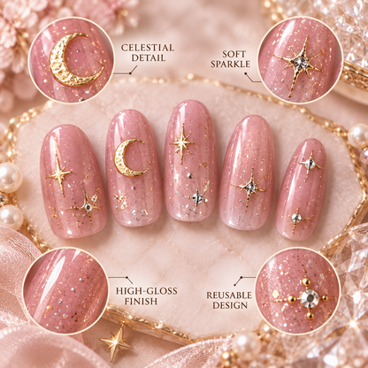 Nailuvella®| Moonlit Charm Press-On Nails❤️