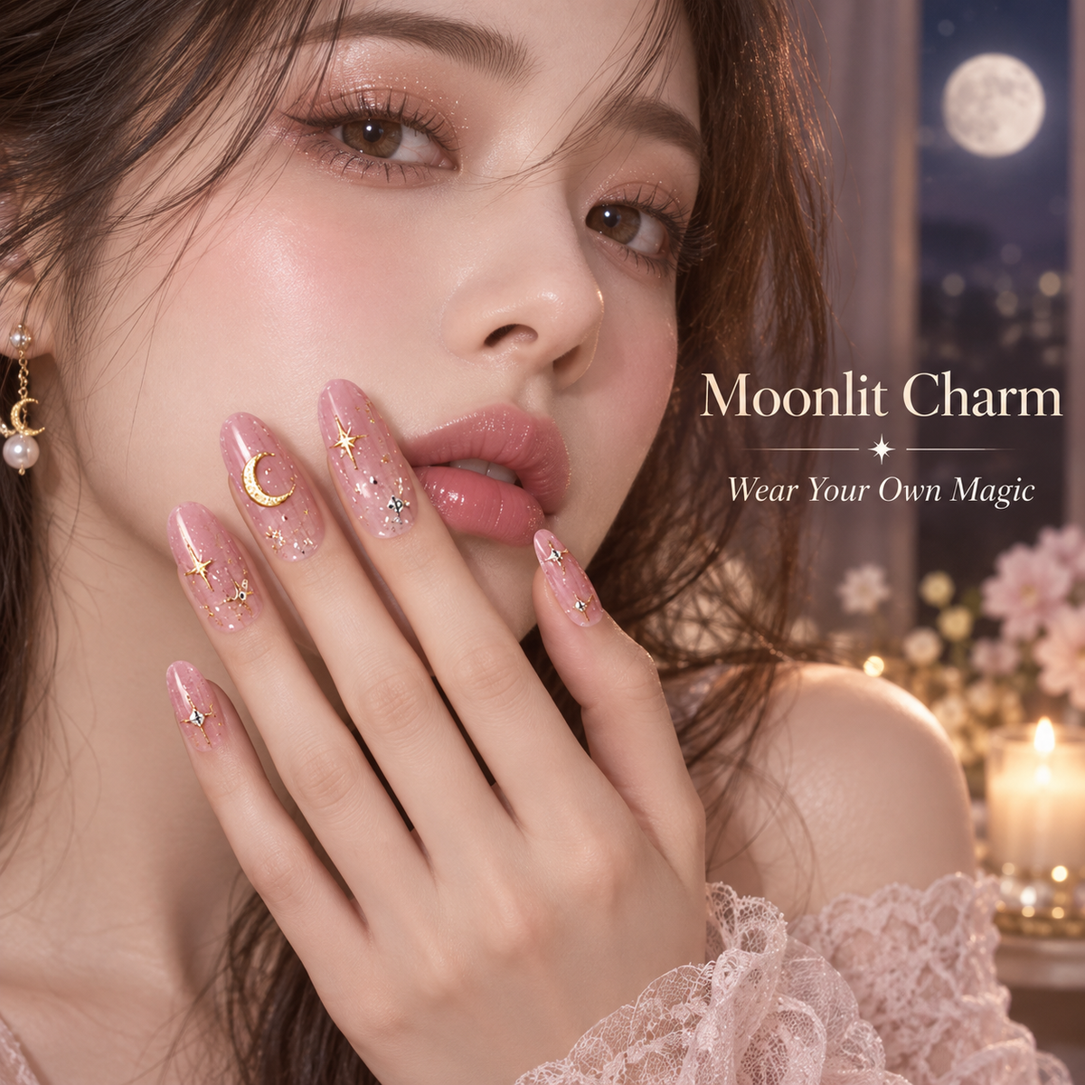 Nailuvella®| Moonlit Charm Press-On Nails❤️