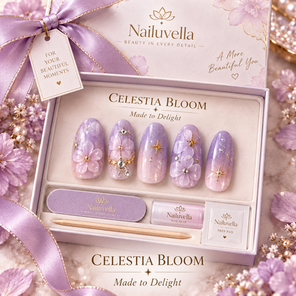 Nailuvella®| Celestia Bloom Press-On Nails❤️