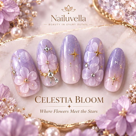 Nailuvella®| Celestia Bloom Press-On Nails❤️
