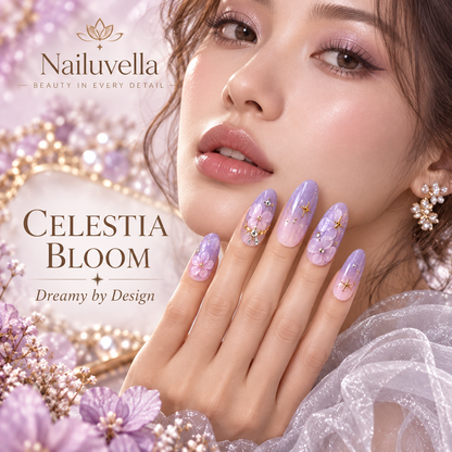 Nailuvella®| Celestia Bloom Press-On Nails❤️